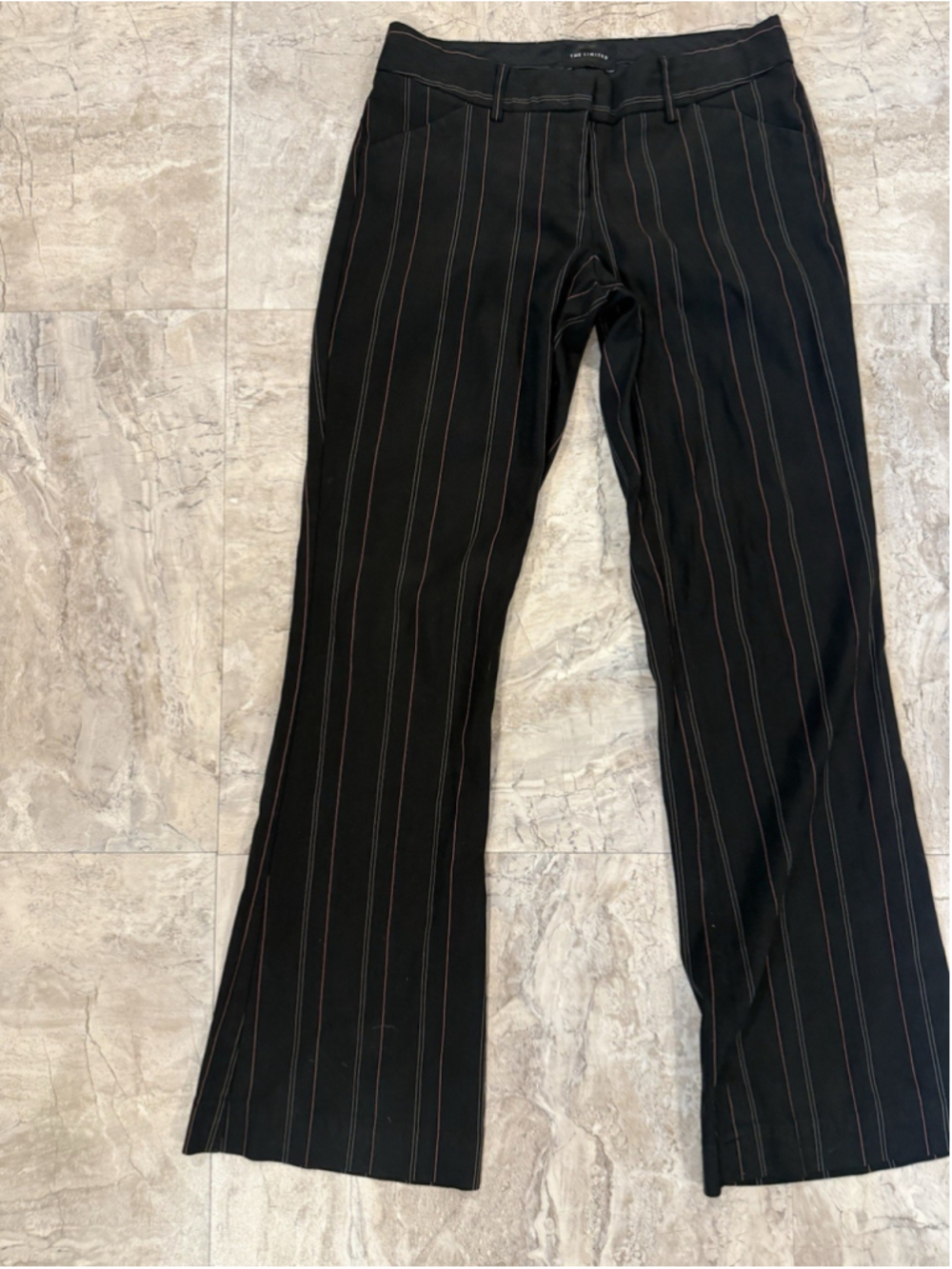VTG y2k The Limited Low Rise Bootcut Pink Pinstripe Office Siren Trousers 28